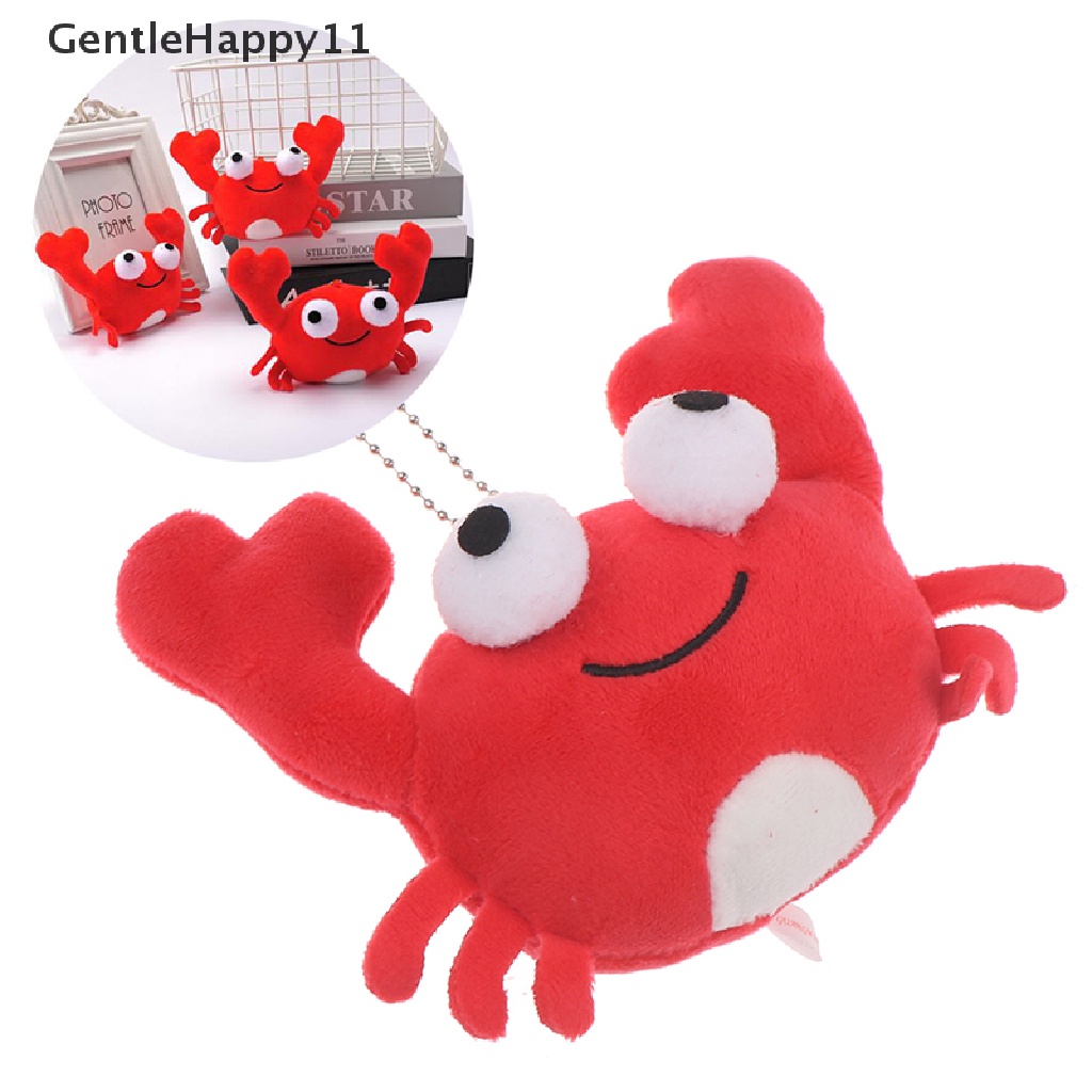 Gentlehappy Gantungan Kunci Boneka Kepiting Merah Bahan Plush