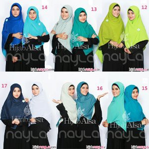 Terbaru Jilbab twotone dua warna bolak balik Segi Empat Nayla Termurah  6