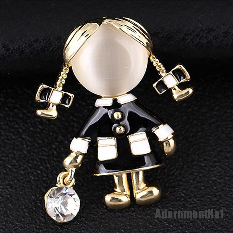 (Adornmentno1) Bros / Pin Fashion Aksen Berlian Imitasi Untuk Aksesoris Pakaian / Tas Wanita