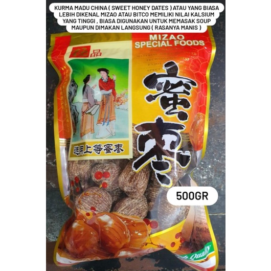 

500G REPACK KURMA MADU CHINA SWEET HONEY DATES MIZAO MI ZAO MIKCO MIK CO BITCO 500GR
