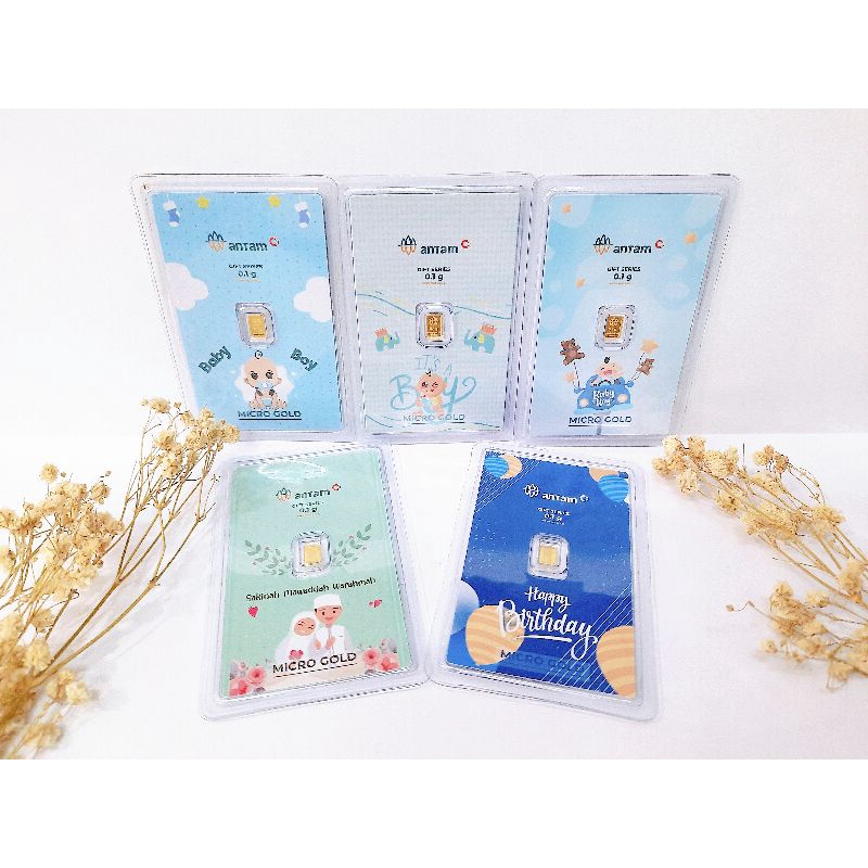 Logam Mulia mini micro gold 0.1 gram