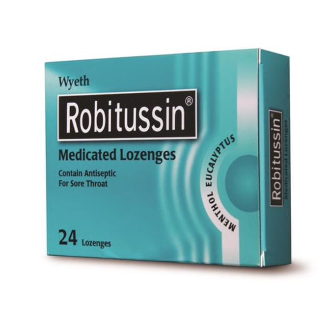 Jual ROBITUSSIN MEDICATED LOZENGES MENTHOL EUCALYPTUS, 24pcs (Ready
