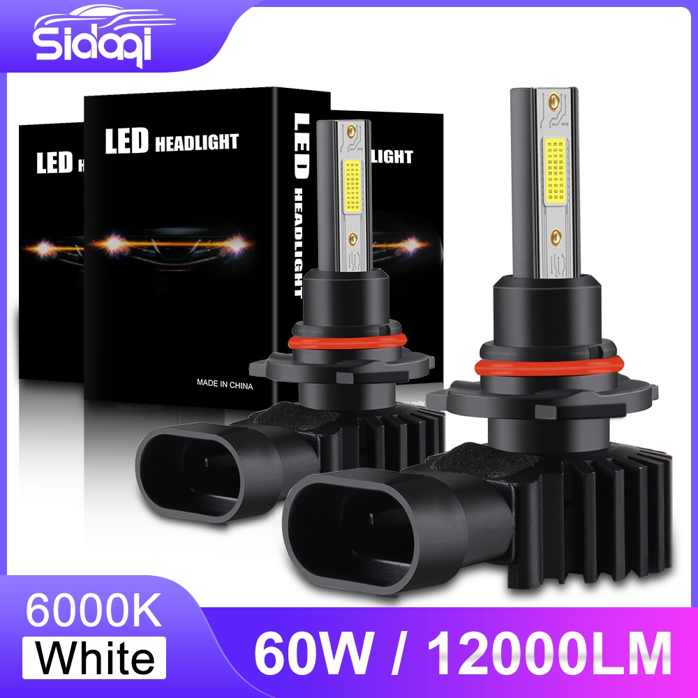 2Pieces  H11 LED Headlight Bulb H1 H3 HB4 9012 9006 Foglamp H8 12-24V Tinggi Rendah Beam 6000K H4 COB Lampu Depan Mobil LED H7 9005 HB3