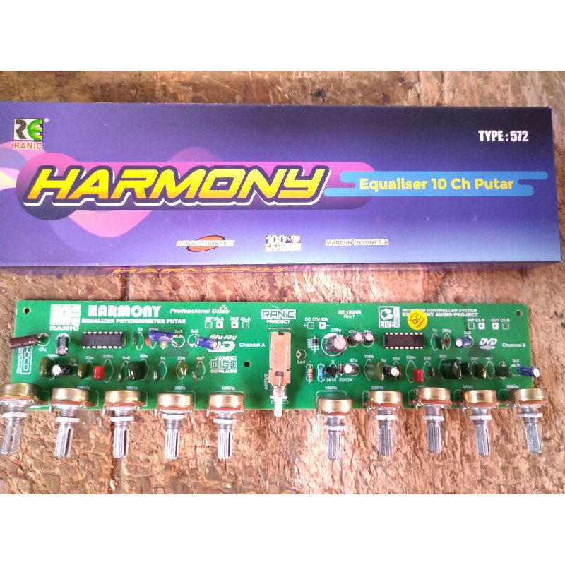 Kit equalizer10 channel stereo harmony 2x5channel