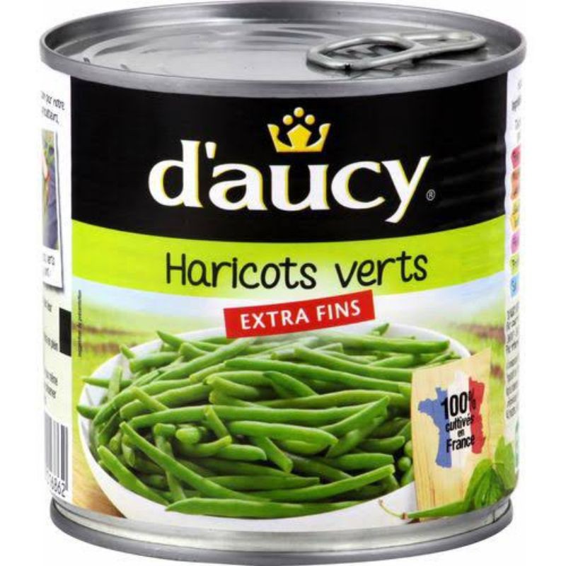 

d'aucy haricots verts 400gr buncis dalam air