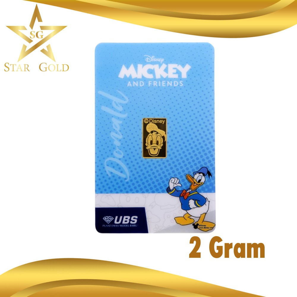 Star Gold Emas Logam Mulia UBS Disney Donald Duck 2Gram