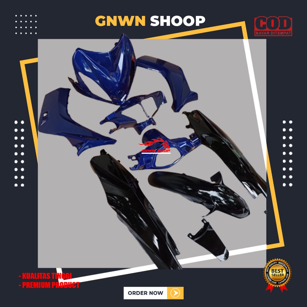 Body halus yamaha Jupiter MX lama / old Cover Body halus set biru hitam, hitam full set