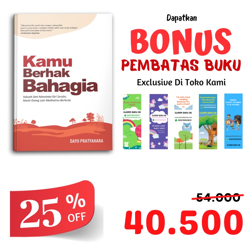 Buku Motivasi Psikologi Kamu Berhak Bahagia Self Improvement Pengembangan Diri Inspirasi-6