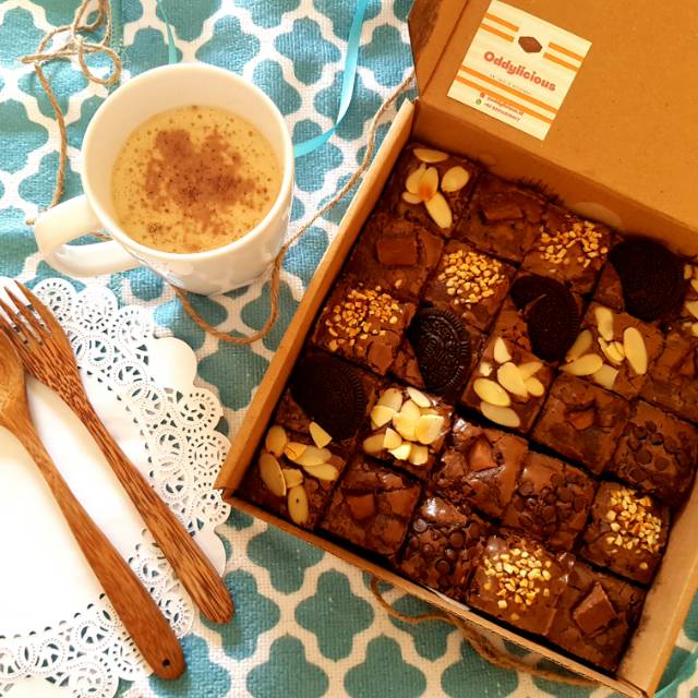 

Brownies mix topping