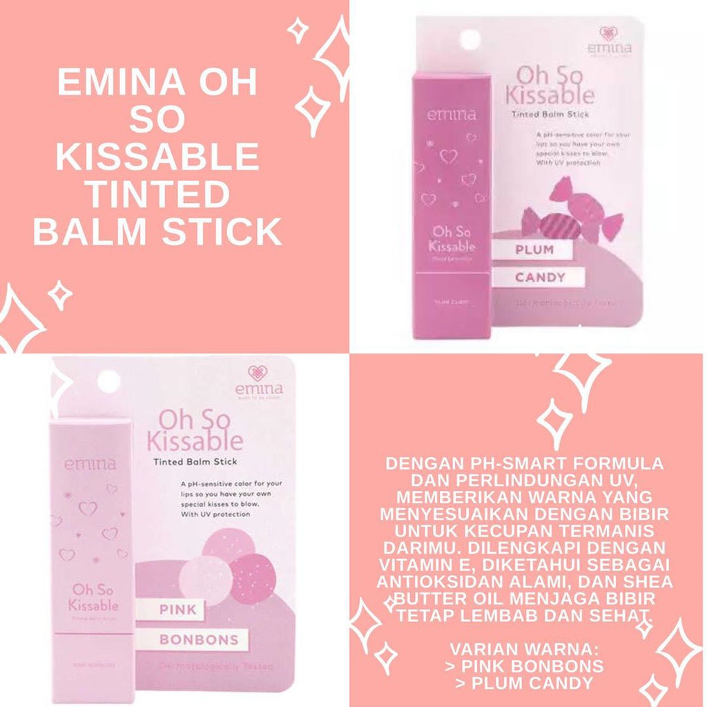 EMINA OH SO KISSABLE TINTED BALM STICK 3.4GR -NJ