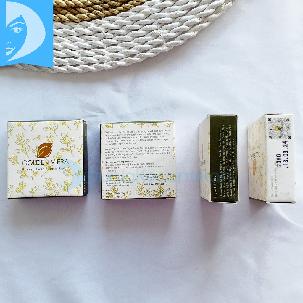 DKMALL - Golden Viera Soap / Sabun Pembersih Wajah Berjerawat / Sabun Jerawat