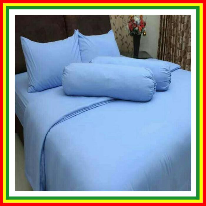 SPREI POLOS SINGLE ROSEWELL BIRU MUDA 90X200 CM