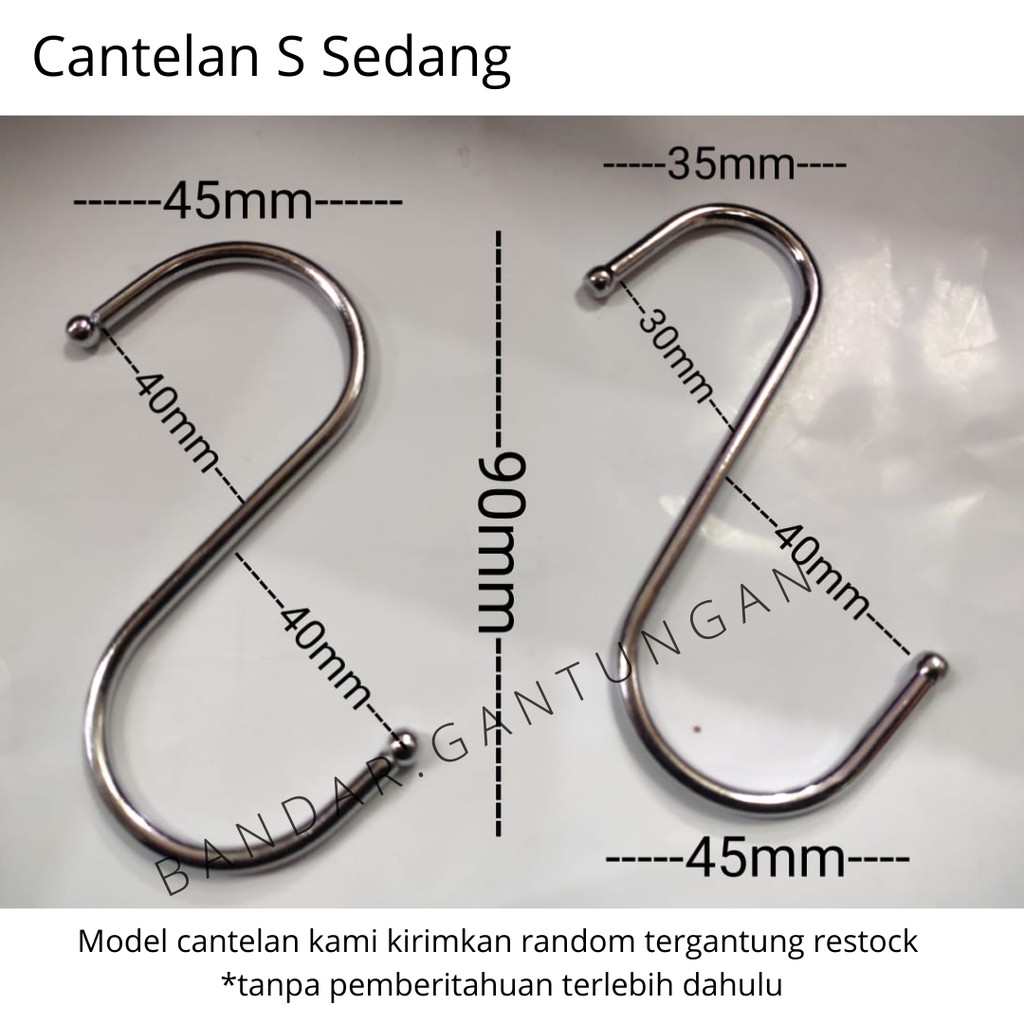 Cantelan S Besi Cantelan Cantolan Multifungsi Display Hanger Hanger Besi Hook Besi(BH)