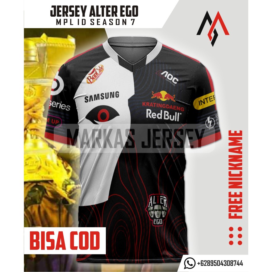 JERSEY KAOS ALTER EGO ESPORTS FULLPRINTING FREE NICKNAME