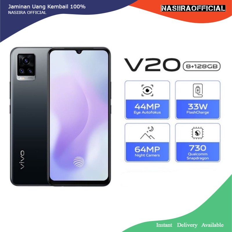 VIVO V20 2021 RAM 8/128 BARU FULLSET