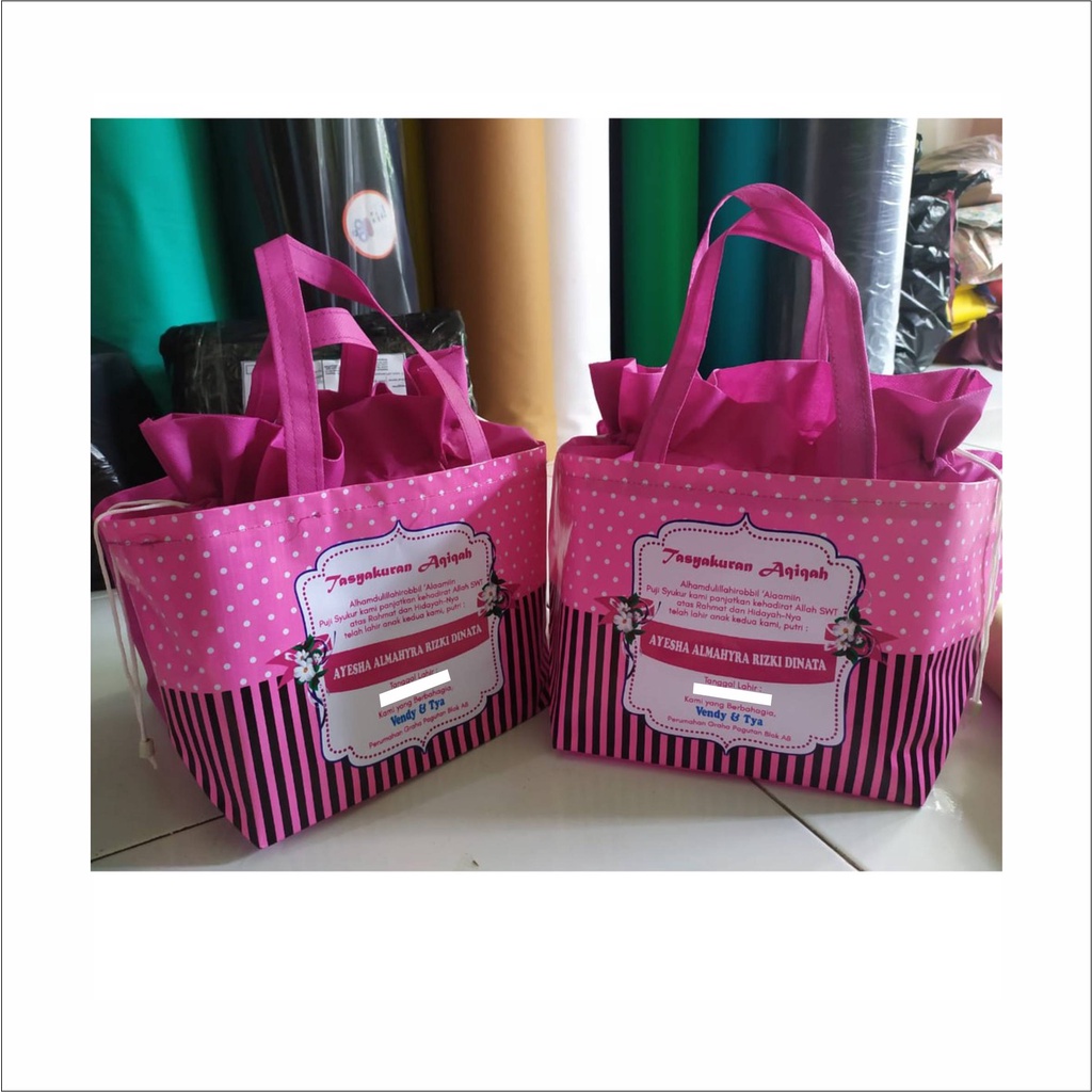 

tas souvenir mengenang 40 hari/tas berkat custom/tas hajatan dus 22x22 cm TOKO BLACU