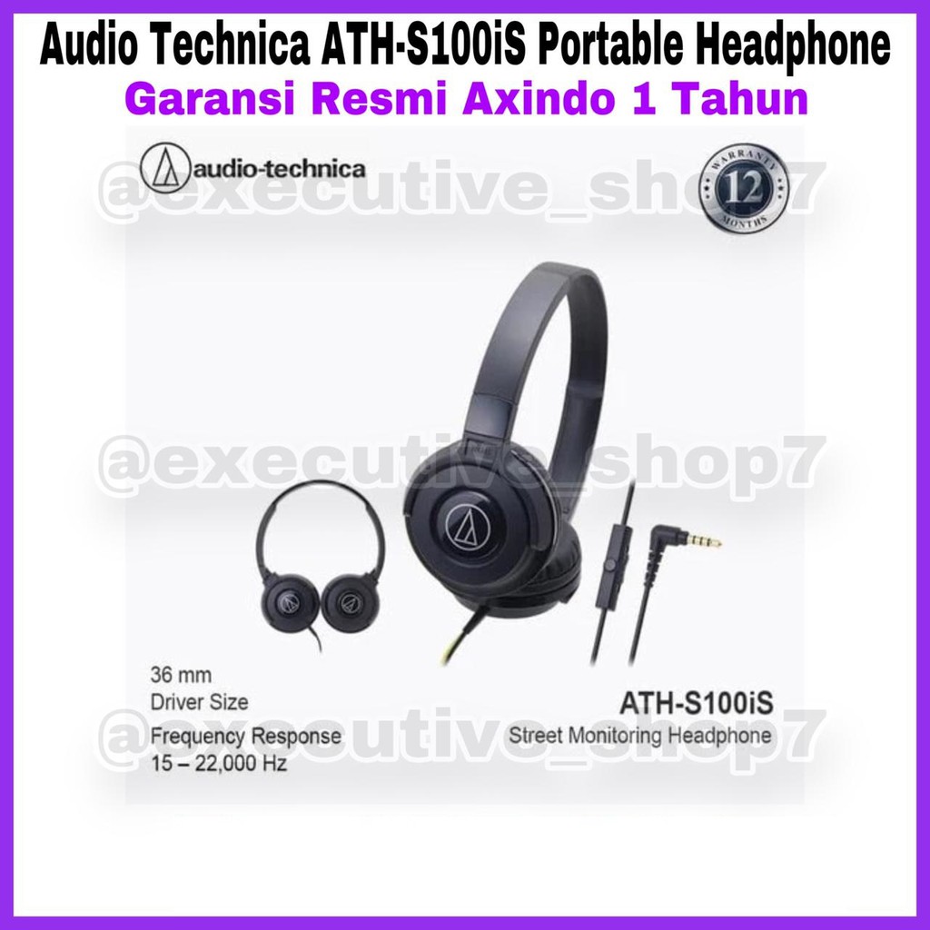 Audio Technica ATH-S100iS Portable Headphone