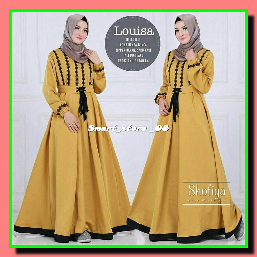 NISA SABYAN Gamis Modern Busana Muslim Wanita Terbaru AUDREY Ori LTS D9K2 pesta BORDIER BUSANA MUSLI