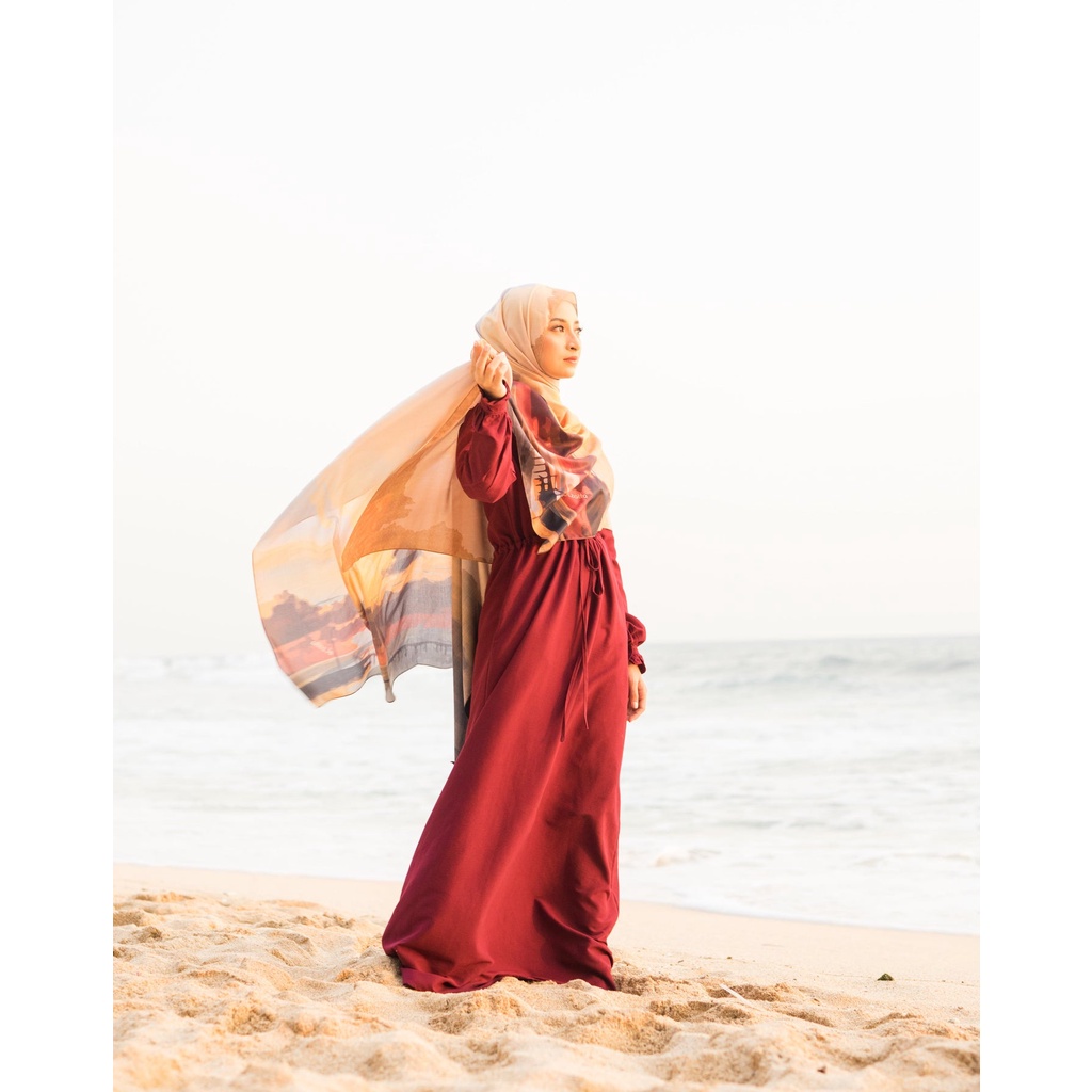 JILBAB SEGIEMPAT PREMIUM SCARF ELZATTA KANARA DERAWAN