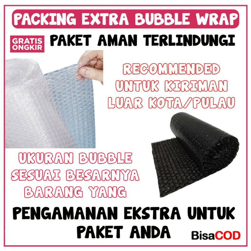 

BUBBLE WRAP / BUBBLE PACK TAMBAHAN UNTUK PACKING AMAN (baca deskripsi dulu)