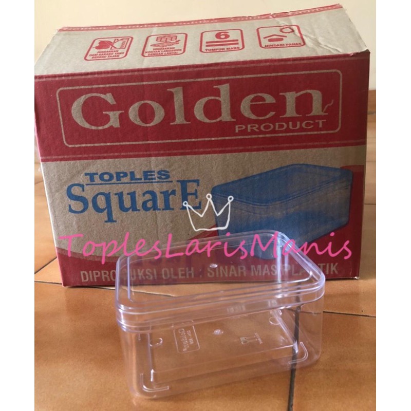 Toples kue kering kotak /toples golden square/toples golden square 1