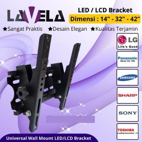 Bracket / Breket TV - Penopang TV LED/LCD Lavela 10-32-42 Inch