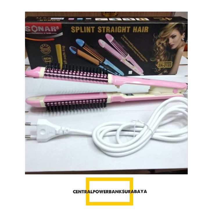 CATOK RAMBUT SONAR SN-0189 CATOKAN 2IN1 MODEL SISIR CURLY DAN REBONDING LURUS