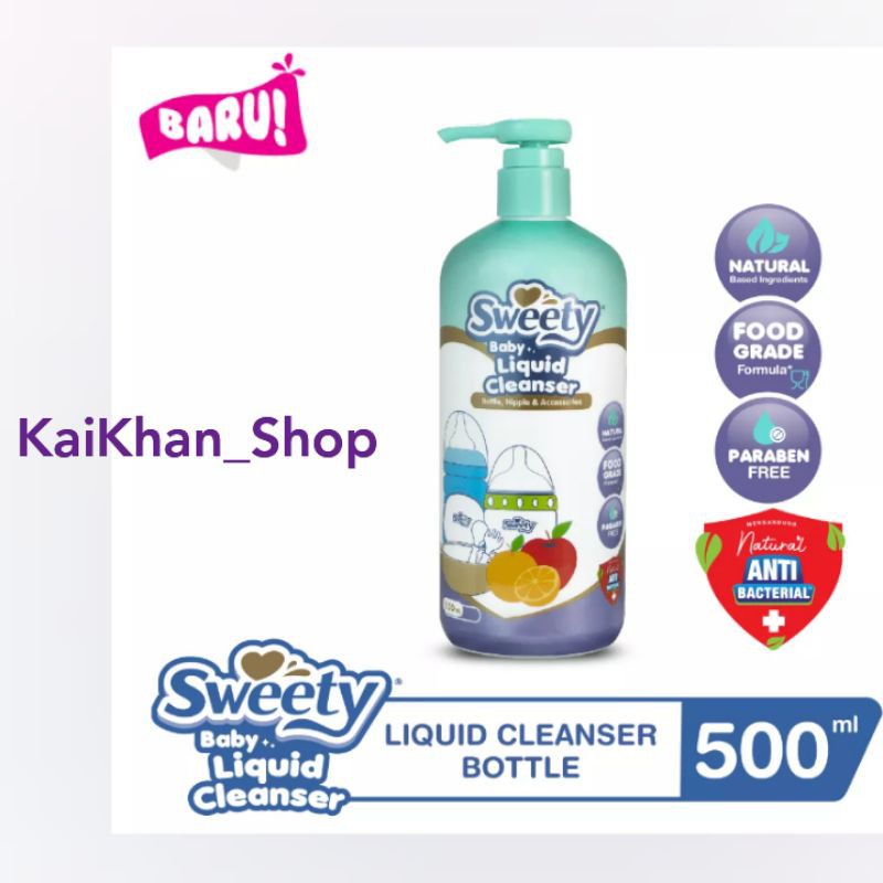 SWEETY Baby Liquid Cleanser for Bottle Nipple &amp; Accessories - 450ml / 500ml