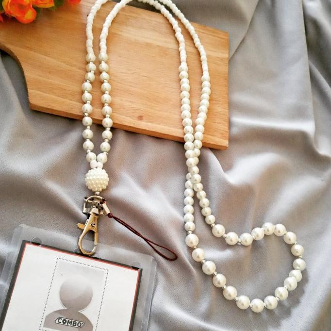 

Ready stock] kalung/lanyard/gantungan id card/hp mutiara