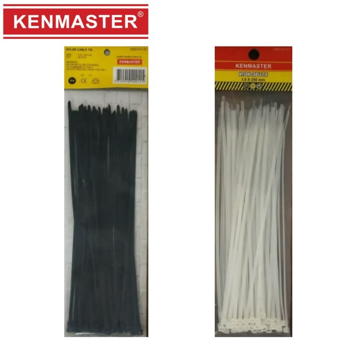 Kabel Ties uk 3.6x250 mm Kenmaster Nylon Cable Tie - Pengikat Kabel