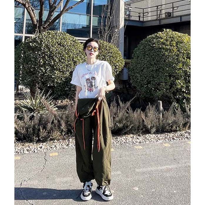 Versi Korea dari overall longgar goreng street fashion overall wanita 2022 musim semi dan musim pana