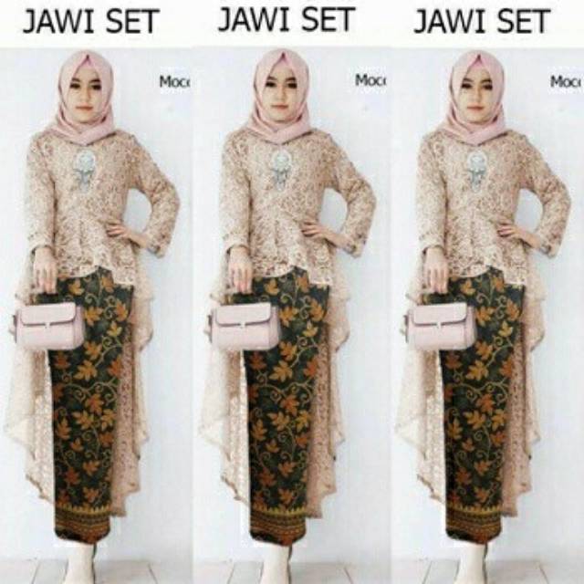 SET KEBAYA JAWI | SETELAN KEBAYA BATIK GIH QUALITY