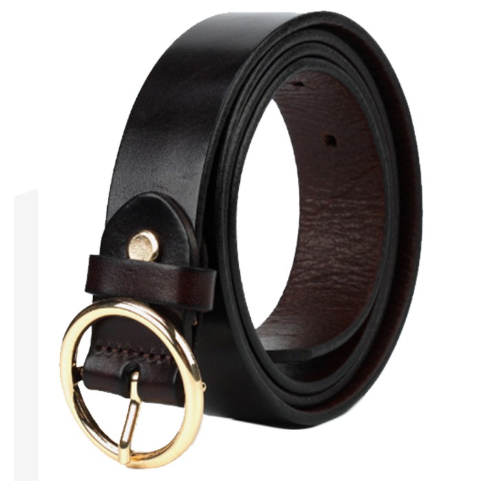 Dari JAKARTA ★ Cayman ★ Sabuk Wanita 100% Gesper Metal Wanita Ikat Pinggang Kulit Women Belt jew17-2