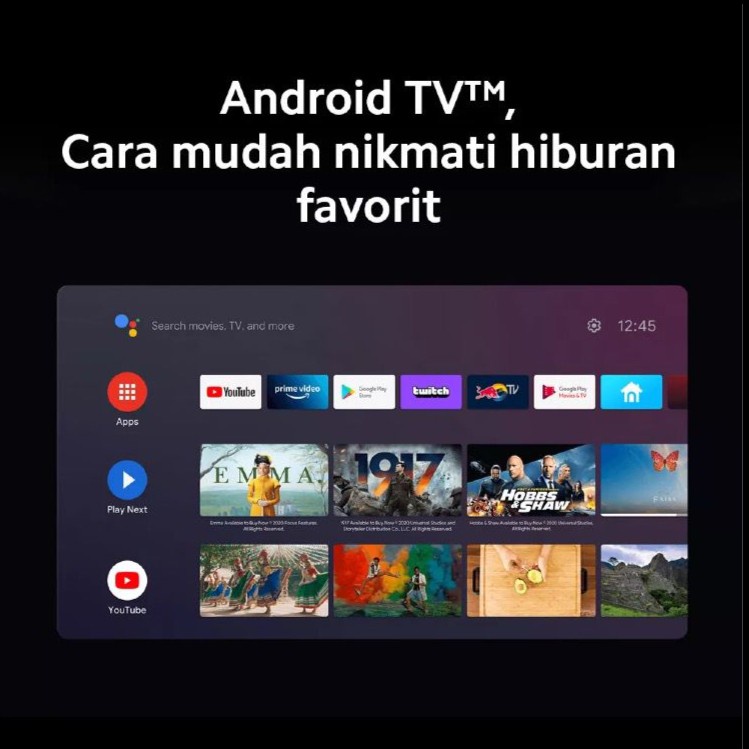 Xiaomi TV A2 55&quot; Layar 4K Ultra HD Dolby Vision® HDR 10 Android TV™ - 55 INCH