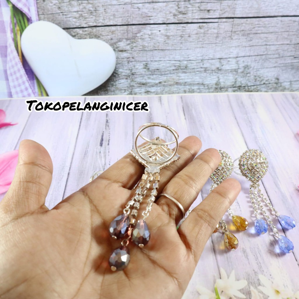 CINCIN RING KERUDUNG AKSESORIS Ring HIJAB Jurai TETES FASHION WANITA TOKOPELANGINICER