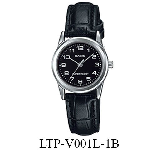 Casio Original LTP-V001L (Luxurious And Glamorous) Jam Tangan Kulit - Silver - Kulit - Analog