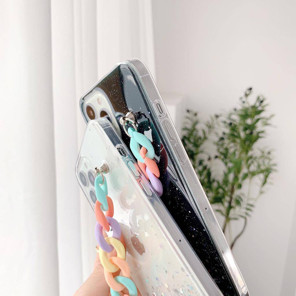 Realme 8  8 pro C11  NARZO 30A C12 C15  6  Termurah Terbaru Case Sky Foil Bracelet Softcase Gantu