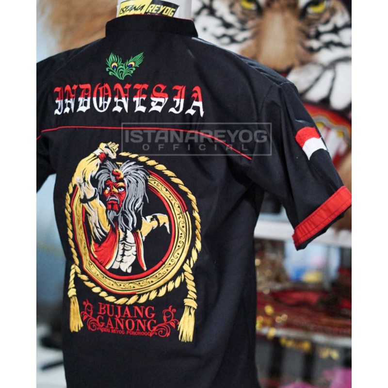 HEM BORDIR BUJANGGANONG / KEMEJA BORDIR REOG PONOROGO / PENADON REOG / KAOS BUDAYA / KAOS JARANAN