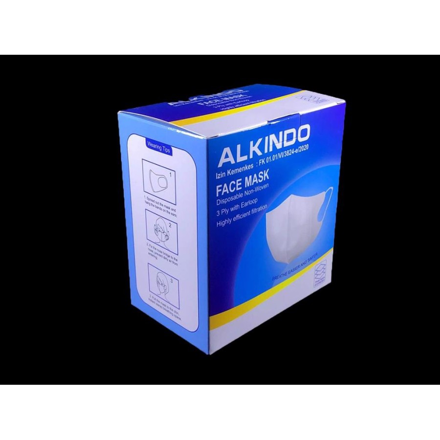 Masker Duckbill Import Earloop izin KEMENKES isi 50 ALKINDO