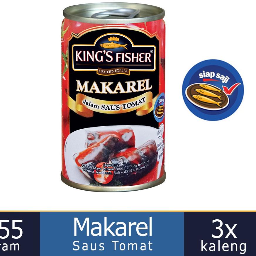 

Diskon✔️King's Fisher Paket 3 pcs makarel mini saus Tomat Makanan Kaleng 155 gr|KD5