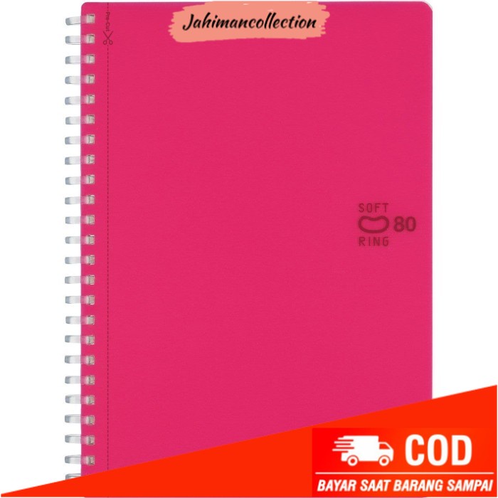 

✨ BISA COD ✨ Kokuyo Soft Ring Notebook A6 LINE DOTTED 80Sheets S-SV358BT - PINK