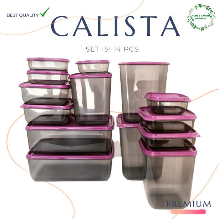 

Food Storage/Food Container/Toples Kulkas/Calista Otaru Smoke 14Pcs 098