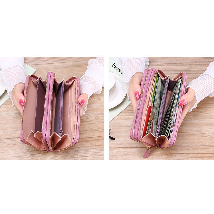 Dompet Premium dompet Wanita Dompet PU Tempat Kartu Wanita Kreatif Panjang Dompet Koin Mewah Dompet Uang Rumbai Amplop Fashion Anak Perempuan