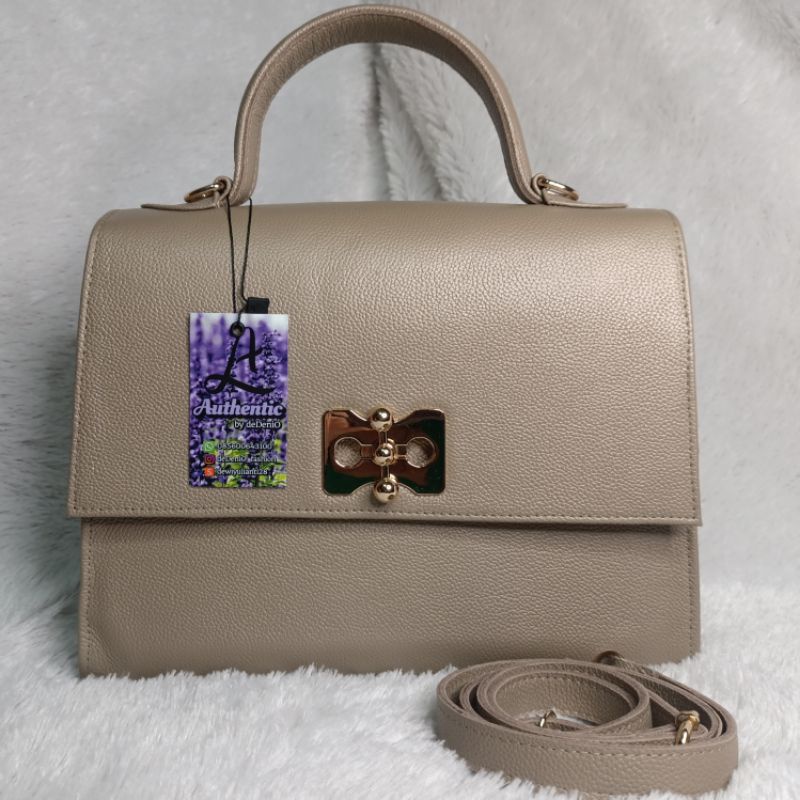 Authentic Bella Butterfly Bag 100% Kulit Sapi Asli Motif Kulit Jeruk