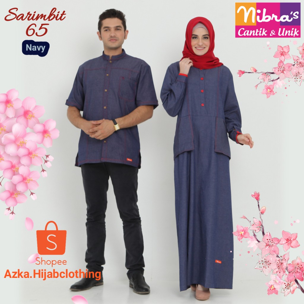 SARIMBIT NIBRAS 65 / NIBRAS 2020 / BAJU COUPLE LEBARAN / BAJU MUSLIM COUPLE PASANGAN SUAMI ISTRI