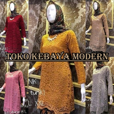 PROMO!! SETELAN KEBAYA TUNIK MUSLIM/KEBAYA BRUKAT/KEBAYA WANITA MEWAH/KEBAYA MODERN/KEBAYA TERBARU/K