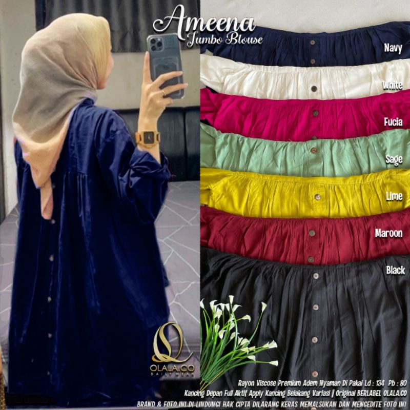 AMEENA JUMBO BLOUSE ORI OLALA