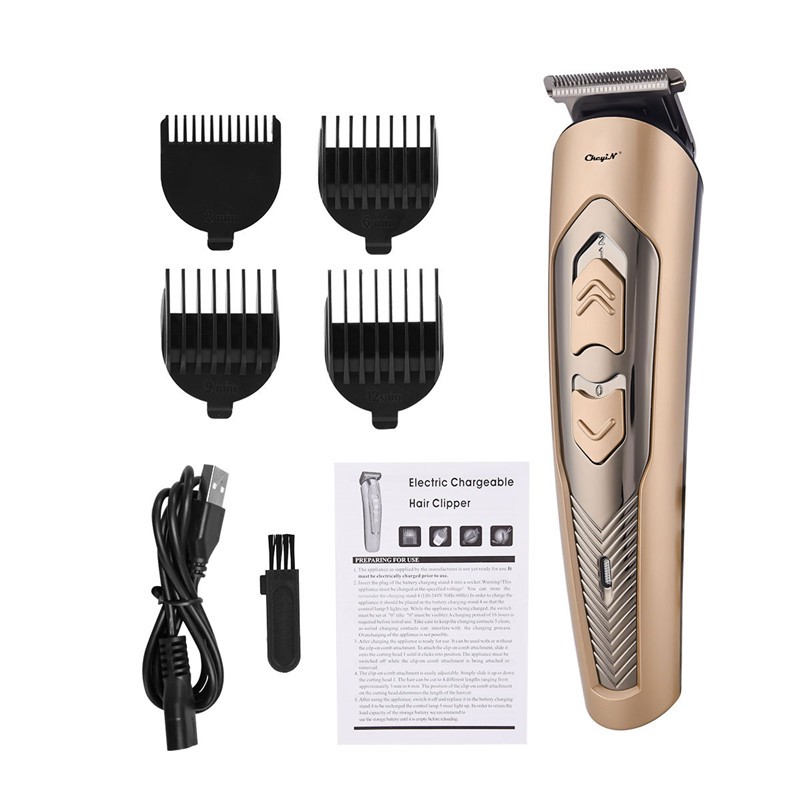 

CkeyiN Professional Electric Hair Clipper Rechargeable Hair Trimmer with 4 Length Limit Combs