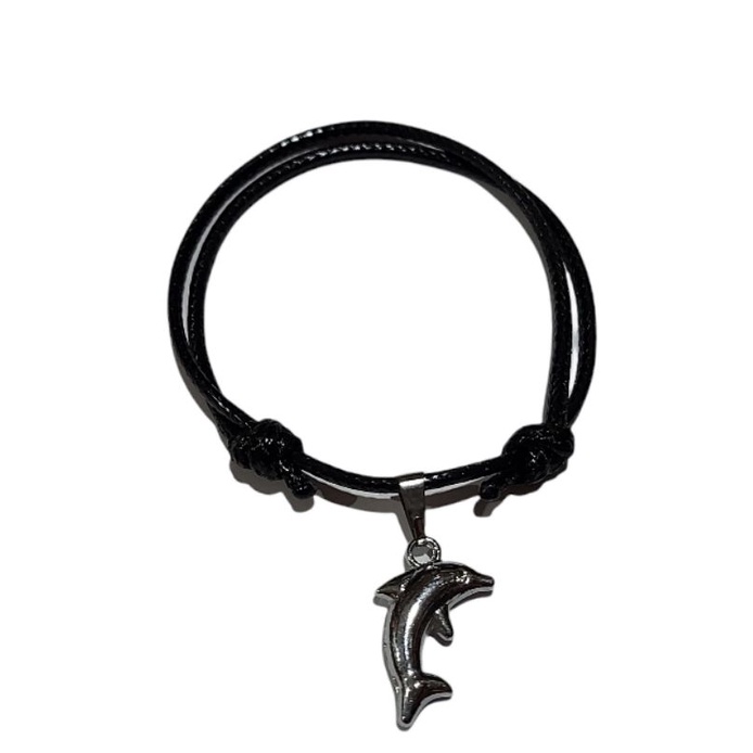 Gelang tali kulit korea fariasi liontin