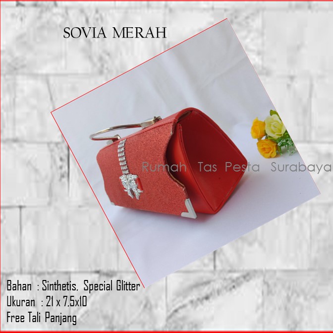 Tas Elegant,Tas Lucu,Tas Murah,SOVIA MERAH